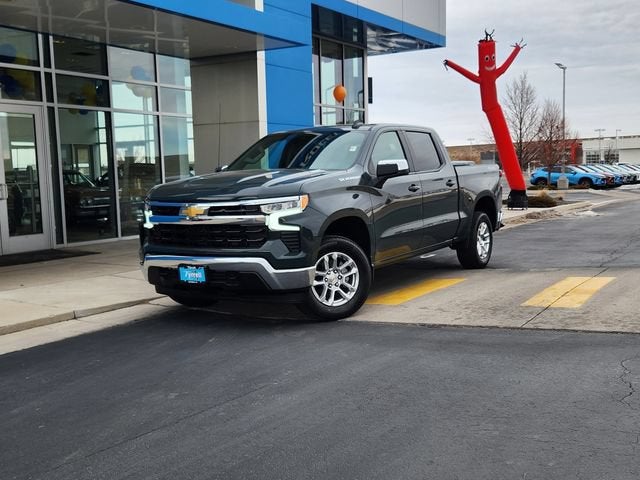 2026 Chevrolet Silverado 1500 LT in Cypress Gray — front three-quarter view