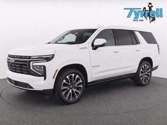 2026 Chevrolet Tahoe High Country in Polar White Tricoat — front three-quarter view