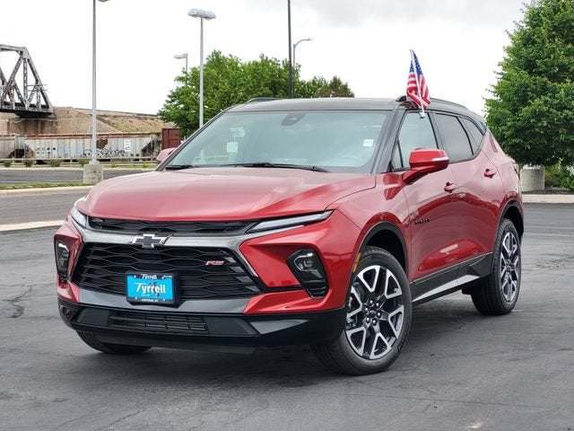 2026 Chevrolet Blazer RS in Radiant Red Tintcoat — front three-quarter view