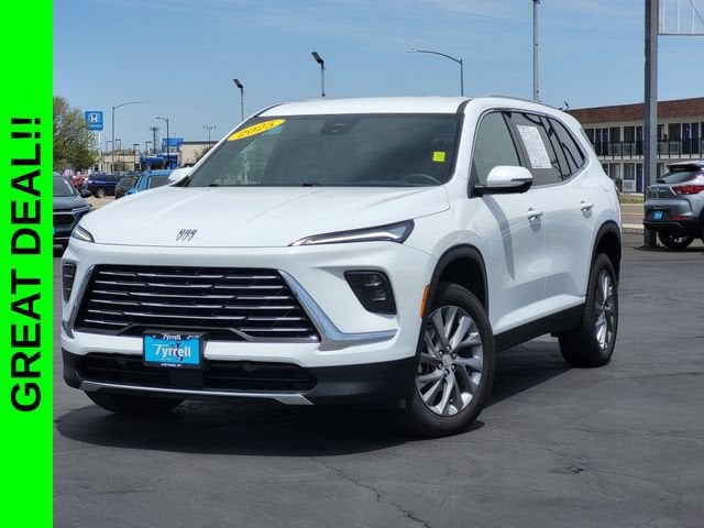 2025 Buick Enclave Preferred in Summit White — front three-quarter view