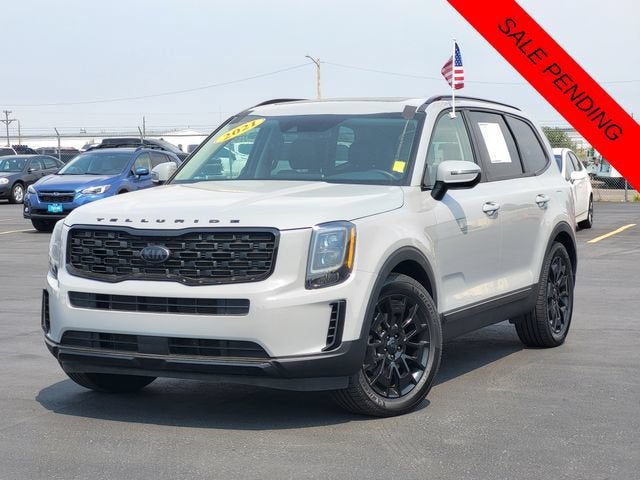 2021 Kia Telluride EX in Gray — front three-quarter view