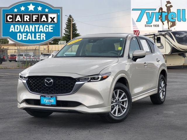 2025 Mazda Mazda CX-5 2.5 S Preferred Package in Platinum Quartz Metallic — front three-quarter view