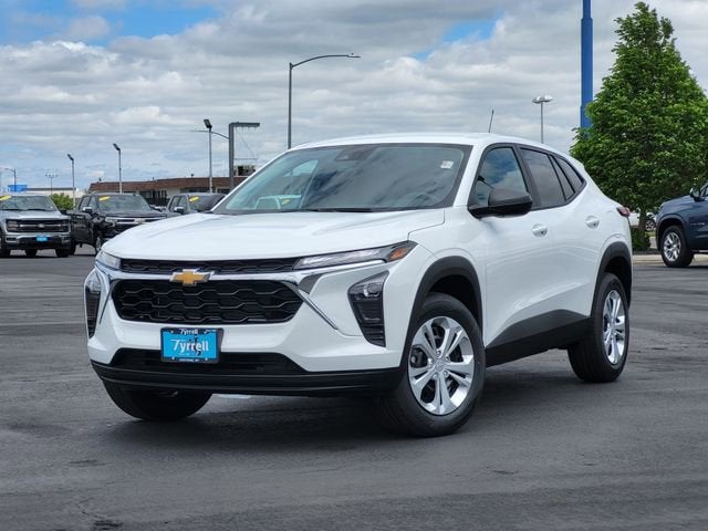 2026 Chevrolet Trax LS in Summit White — front three-quarter view