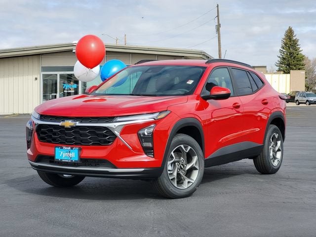 2026 Chevrolet Trax LT in Apex Red — front three-quarter view