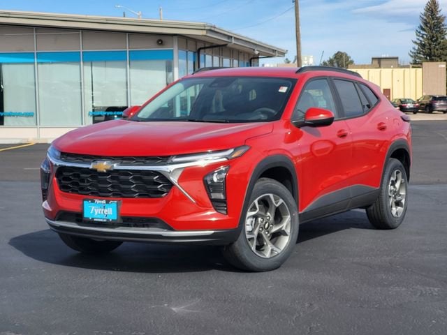 2026 Chevrolet Trax LT in Apex Red — front three-quarter view