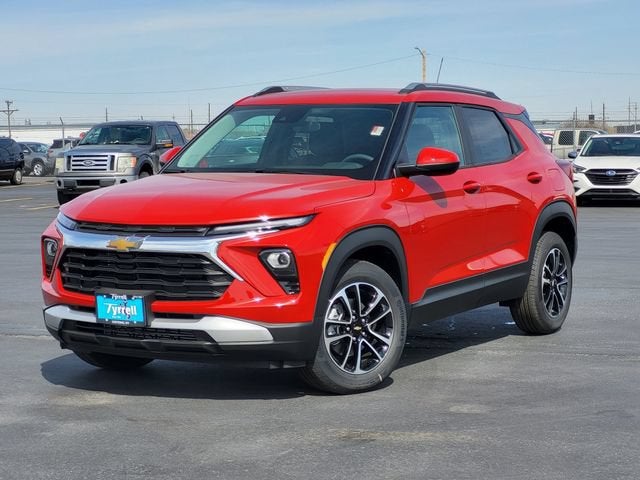 2026 Chevrolet Trailblazer LT in Apex Red — front three-quarter view