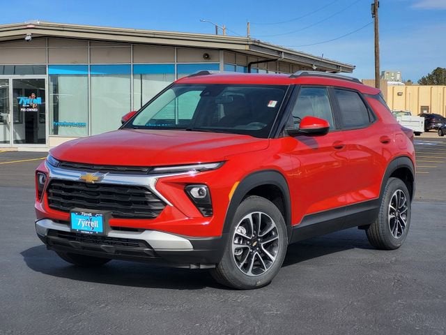 2026 Chevrolet Trailblazer LT in Apex Red — front three-quarter view