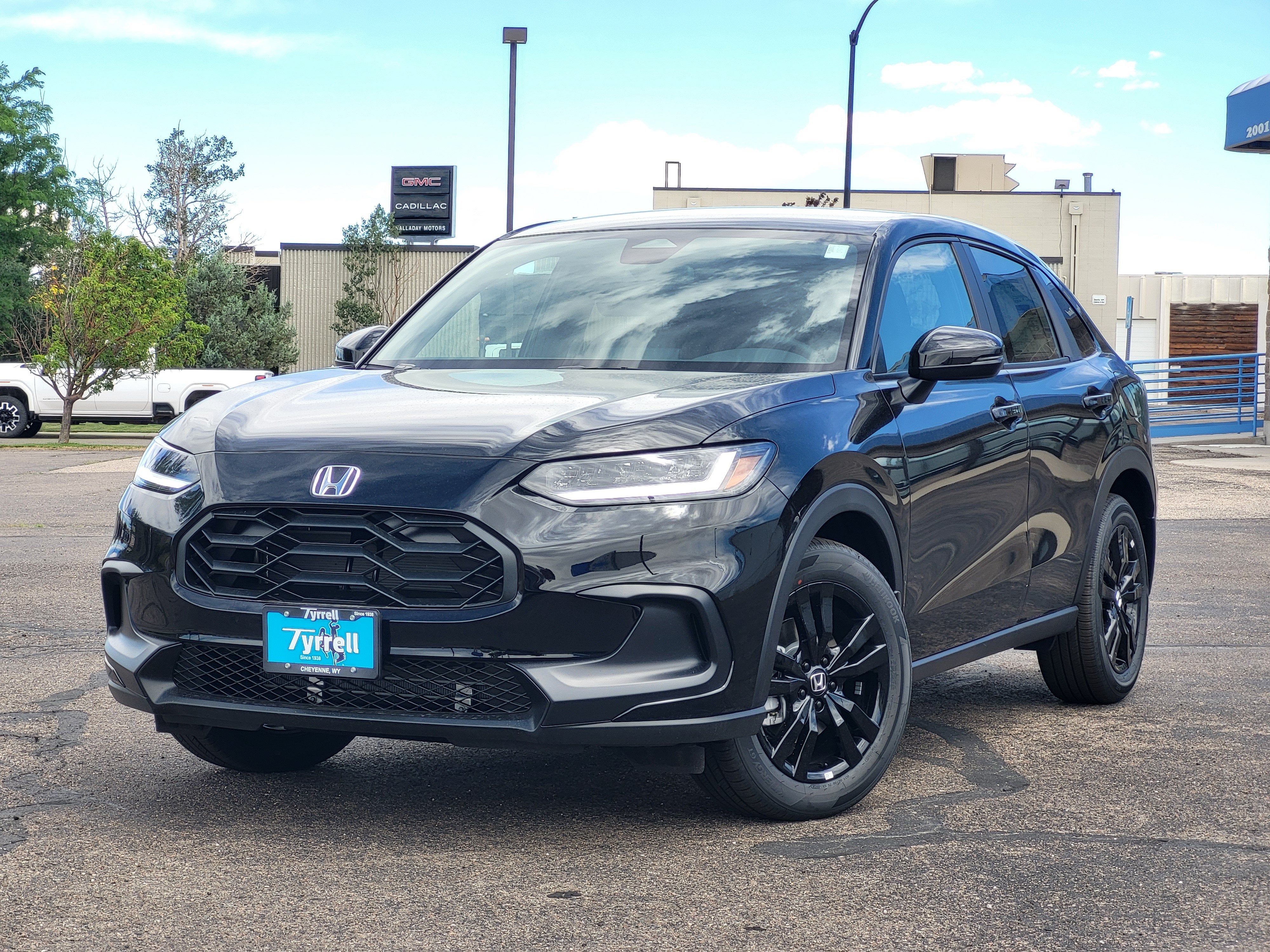 2027 Honda HR-V Sport in Crystal Black Pearl — front three-quarter view