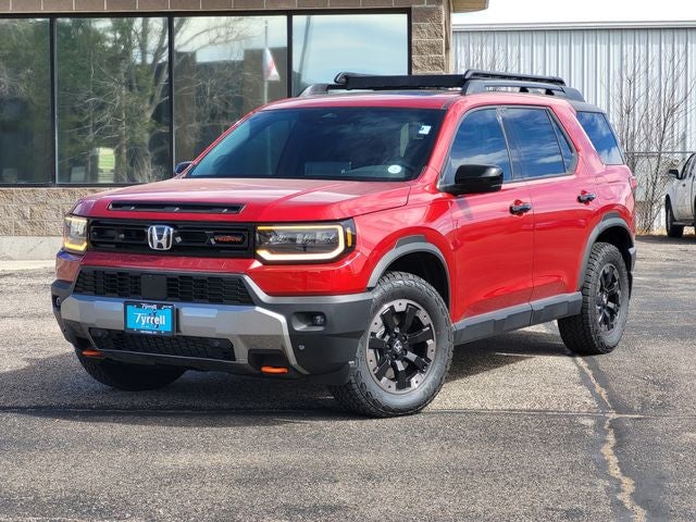 2026 Honda Passport TrailSport Elite in Radiant Red Metallic II — front three-quarter view